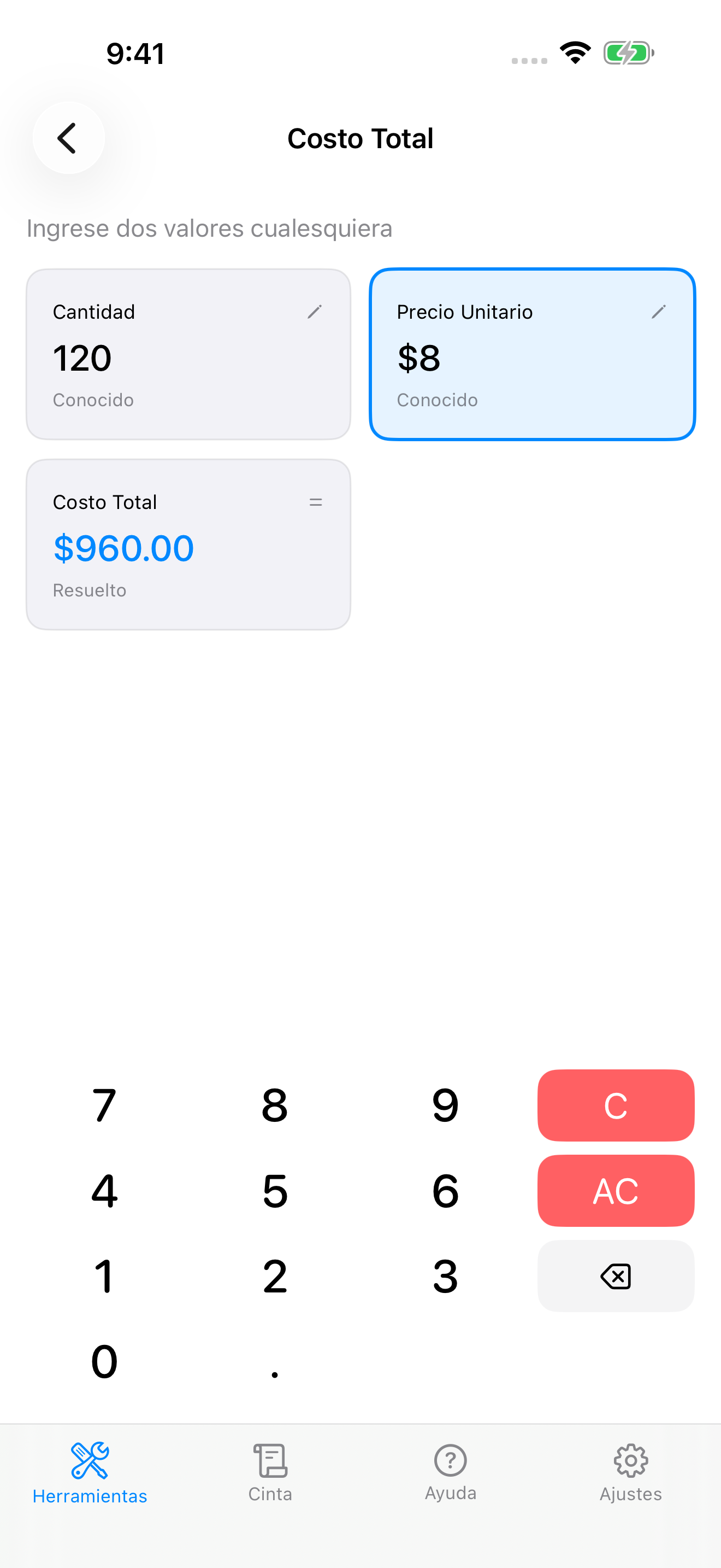 CutOnce total cost estimating calculator